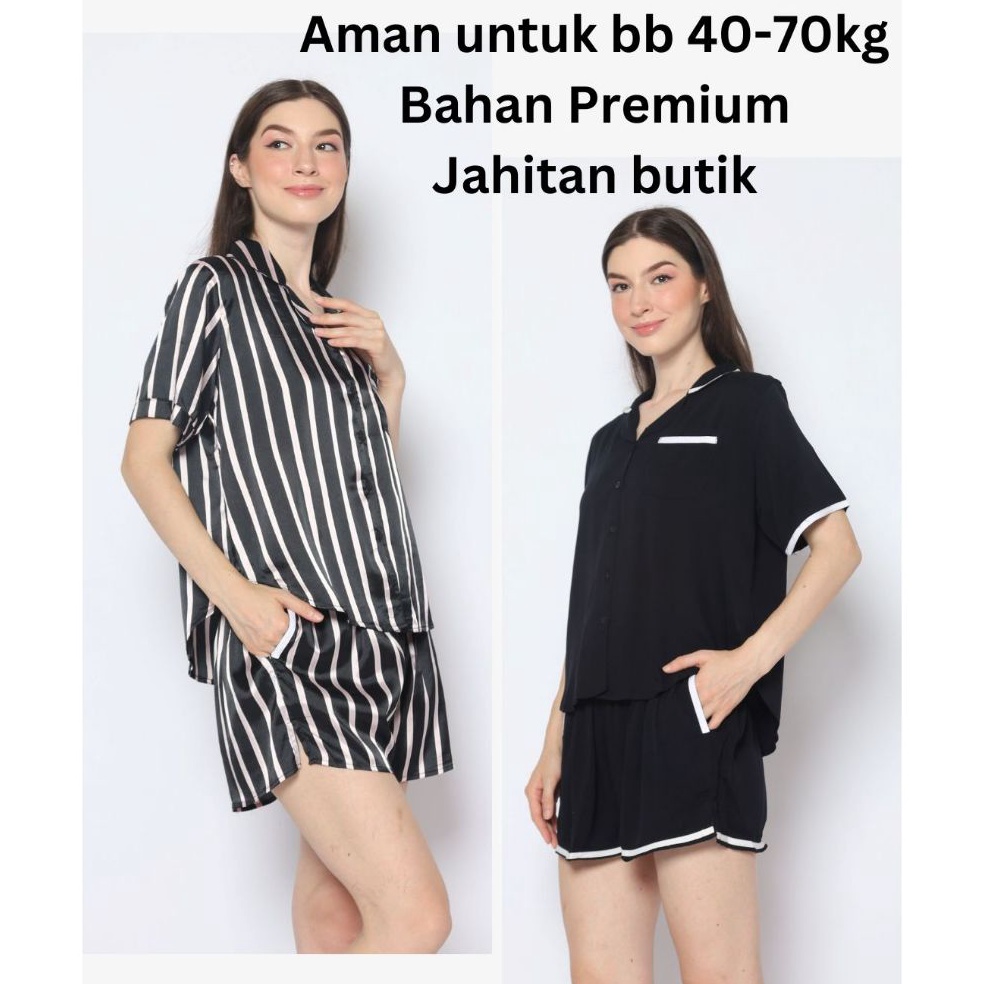 KODE H65S Piyama kekinian Wanita Pajamas Baju Tidur Celana Pendek home dress dailywear daster Rayon 