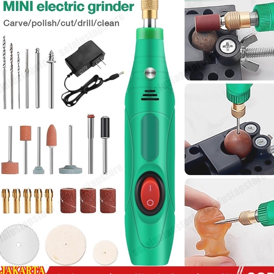 Banyak Dibeli 27PCSSET Bor Listrik Mini 12V Bor Listrik Multifungsi Penggiling Penggiling Penggiling