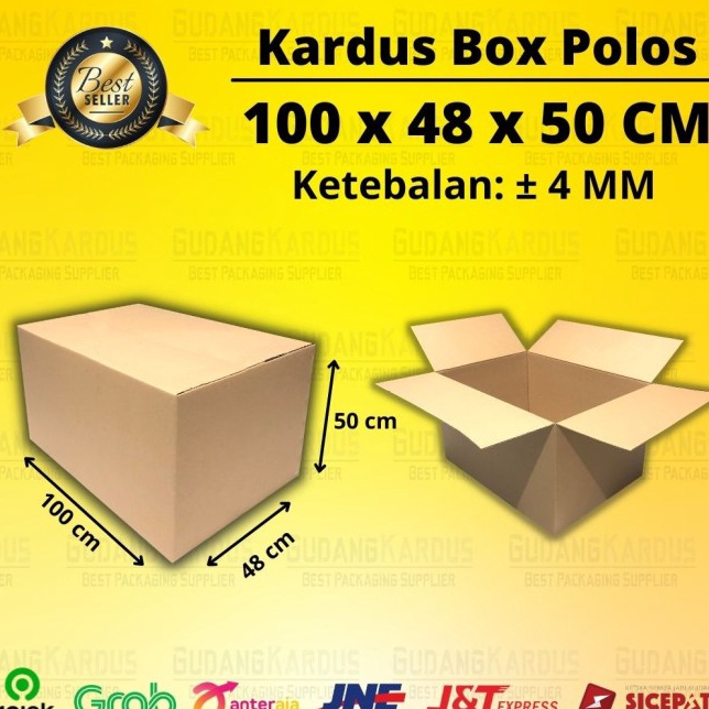 

PALING DIMINATI Kardus Karton Box 1x48x5 CM Kotak Dus Packing Pindahan Jumbo Polos