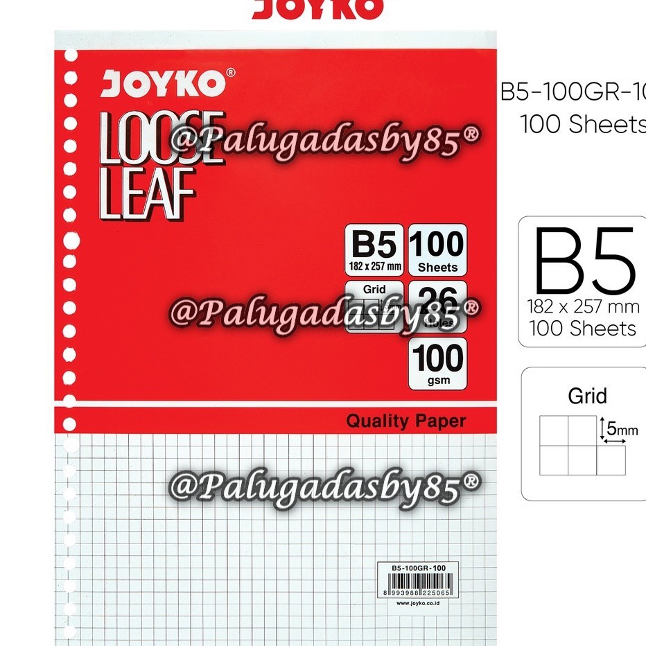 

HARGA GROSIR 1 Pak Isi 1 Lembar Loose Leaf B5 1 Lembar Loose Leaf Isi Kertas File Binder B51PL1 Plain B51GR1 Grid B51DT1 Doted