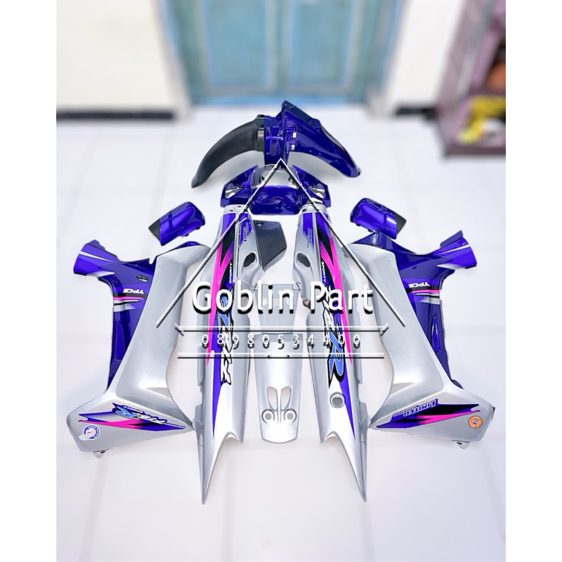 Cover Body Fullset Halus Fizr F1zr Slebor125z LE Limited Edition Silver Biru Tua Cover Body Yamaha F