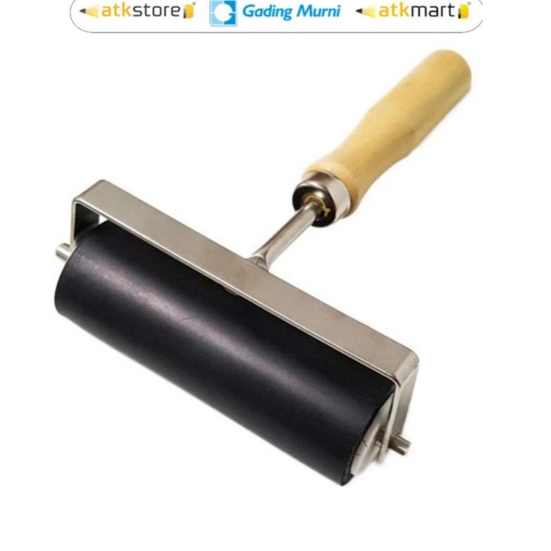 

KODE Q1A V Tec Roller Rubber 5 1 15 cm Wood Handle Roll Kanvas Roll Lino
