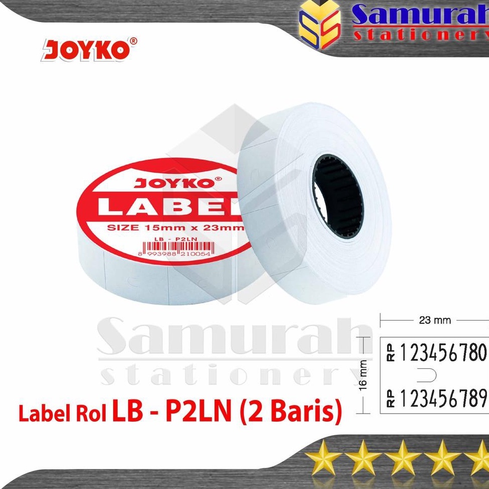 

KODE D12Y Kertas Label Rol 2 Baris LBP2LN Joyko Price Label LB 2LN Isi 2 Line untuk MX66A MX66N