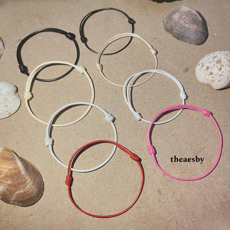 (TANPA PO) GELANG TALI POLOS, GELANG TALI, GELANG TALI HITAM, GELANG COUPLE, GELANG HITAM