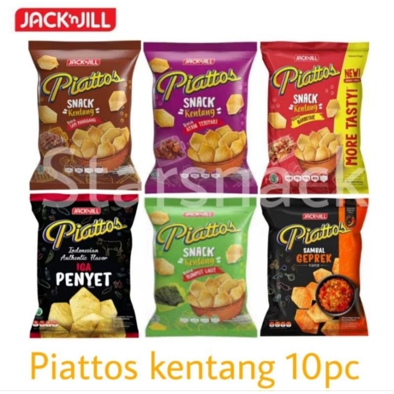 

( Ecer 2.000 ) PIATTOS SNACK KENTANG 15 GR RENTENG ISI 10 +BONUS 1 PCS