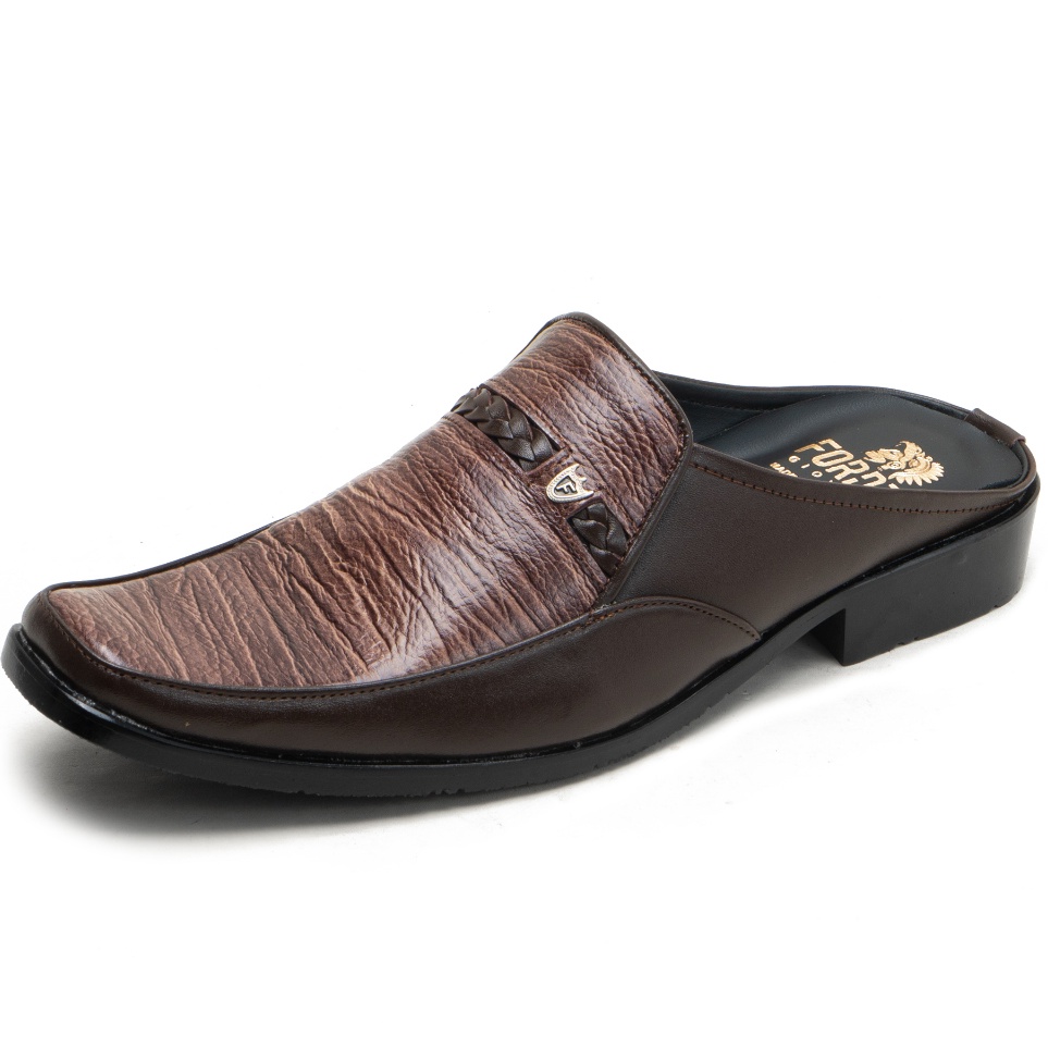 Sandal Slop Pria Bustong Kulit Asli Office Look Fordza ginal 812