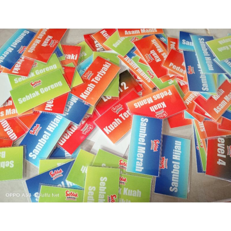 

kartu level kartu topping + laminating isi 20 pcs