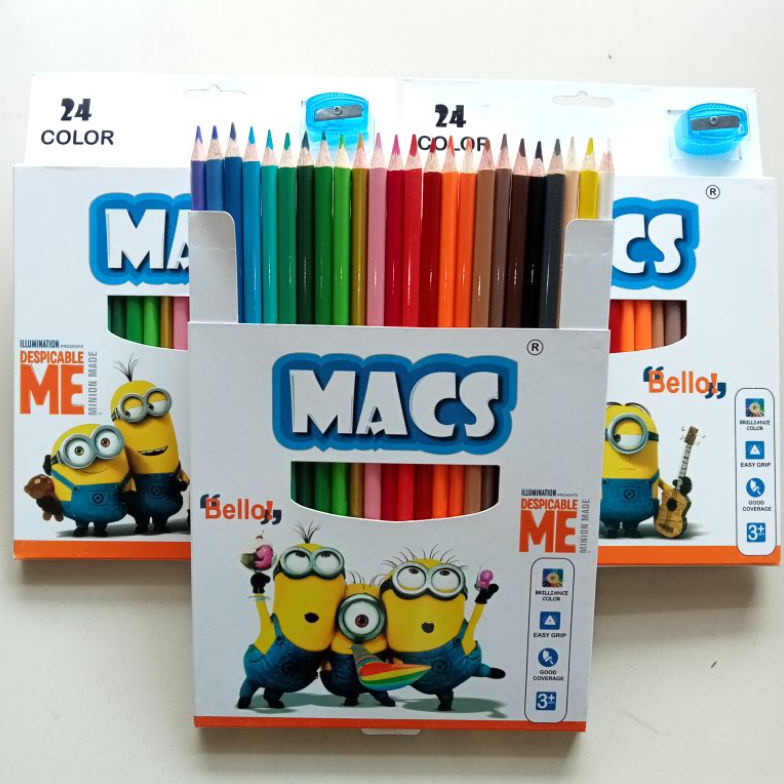 

KODE A39K Pensil Warna Colors Pencil Macs 24 Warna Panjang Set Original