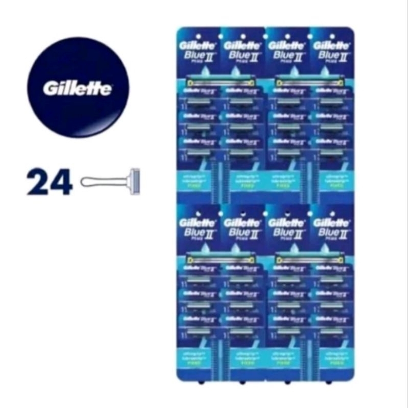 (ISI 24pcs) Pisau cukur/Pisau cukur Gillette/Gillette blue 2/GILLETTE BLUE II