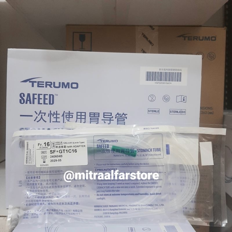 NGT Stomach Tube Fr 16 Terumo Selang Alat Bantu Makan No 16 Dewasa