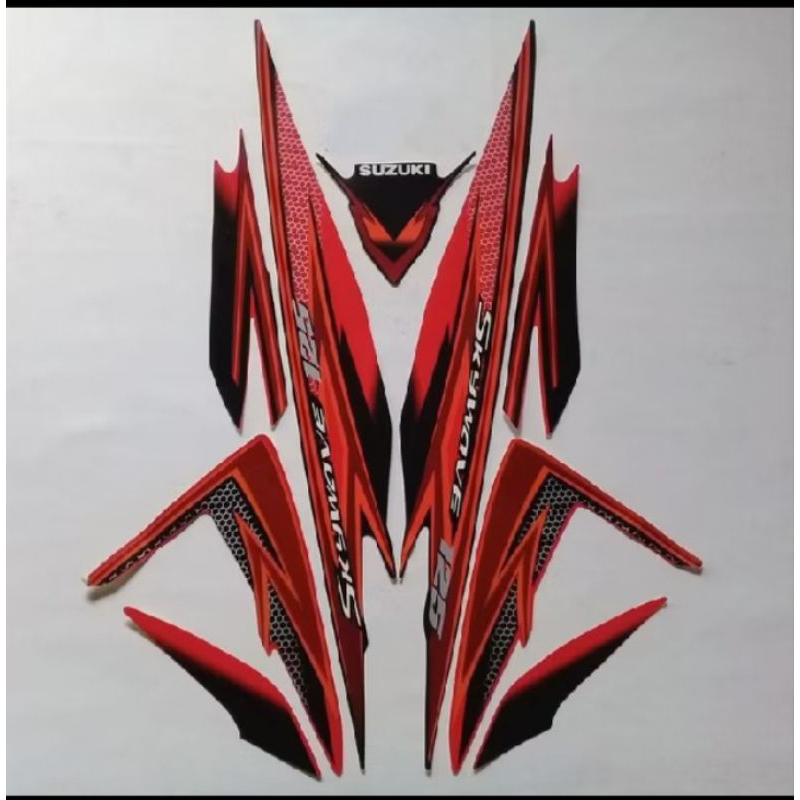 stiker striping lis bodi suzuki SKYWAVE 2008 UNTUK BODI MERAH
