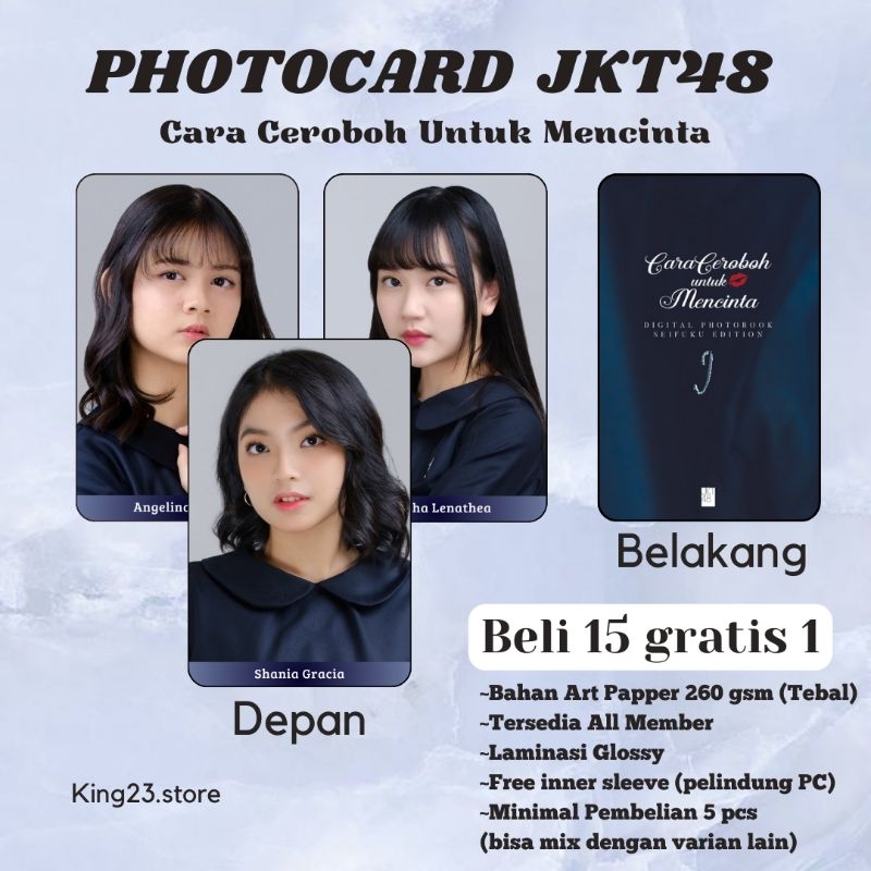 Photocard Jkt48 New Era Edisi Cara Ceroboh Untuk Mencinta Laminasi Glossy Unofficial/Fanmade All Mem