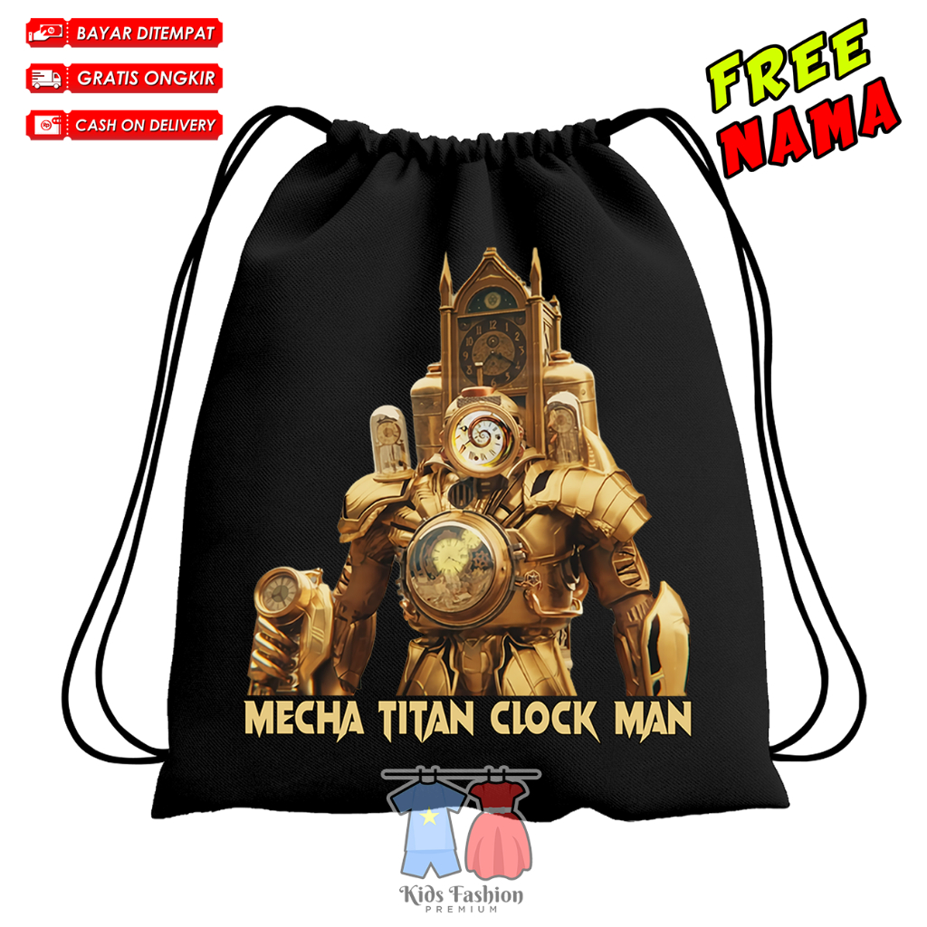 TAS SERUT STRING BAG SKIBIDI TOILET TITAN CAMERAMAN TITAN TV MAN TITAN DRILLMAN ALL TITAN FREE NAMA