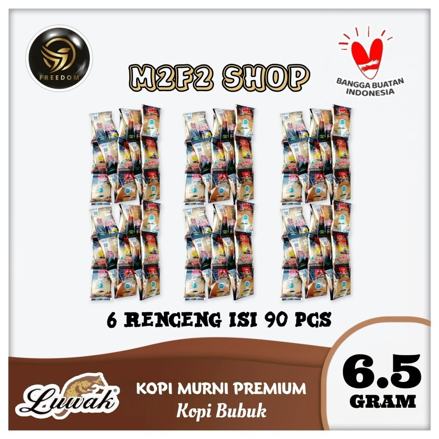 

Luwak Kopi Bubuk Hitam Murni Premium | GT Sachet - 6,5 gr (Kemasan 6 Renceng)