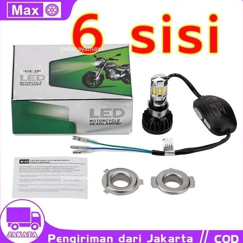 MURAH Led Motor H4 H6 6 Sisi M2E Original Bergaransi ACDC 35 Watt  LAMPU DEPAN MOTOR LED M2E LED 6 S