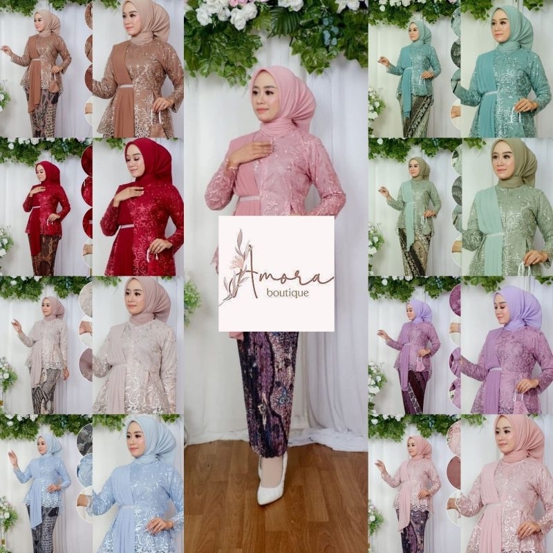 (Gratis Ongkir + Bayar Ditempat) SET KEBAYA AMALIA SELENDANG REALPICT TERLARIS > KEBAYA MODERN / KEB