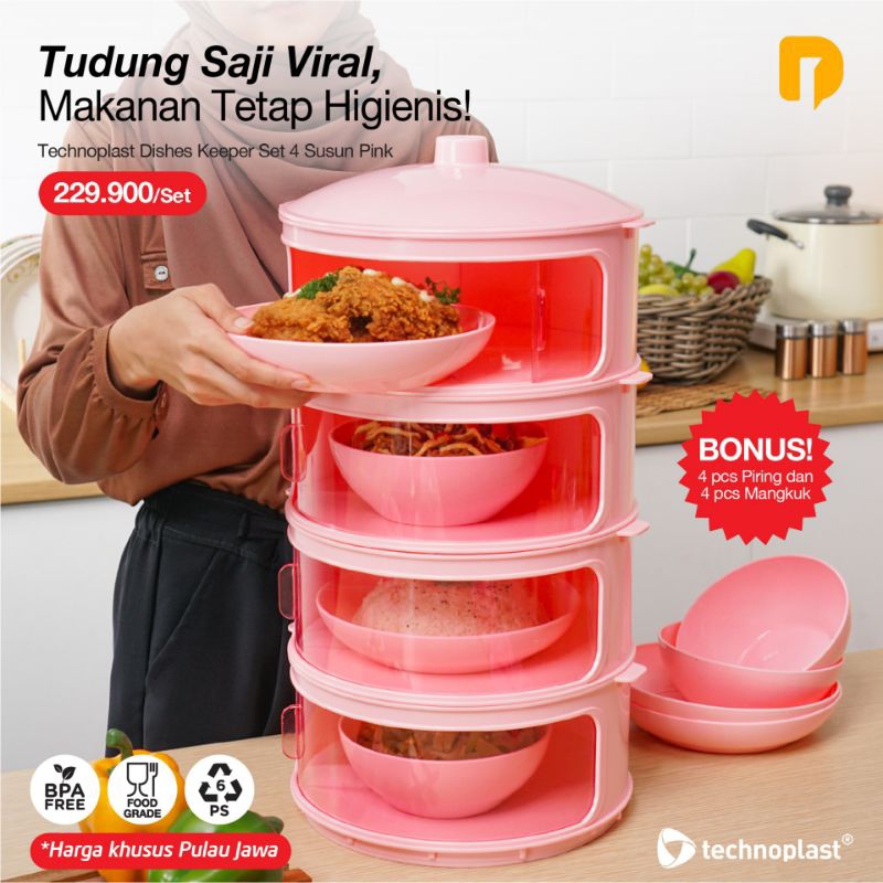 Tudung Saji 5 Susun Technoplast Dishes Keeper Set