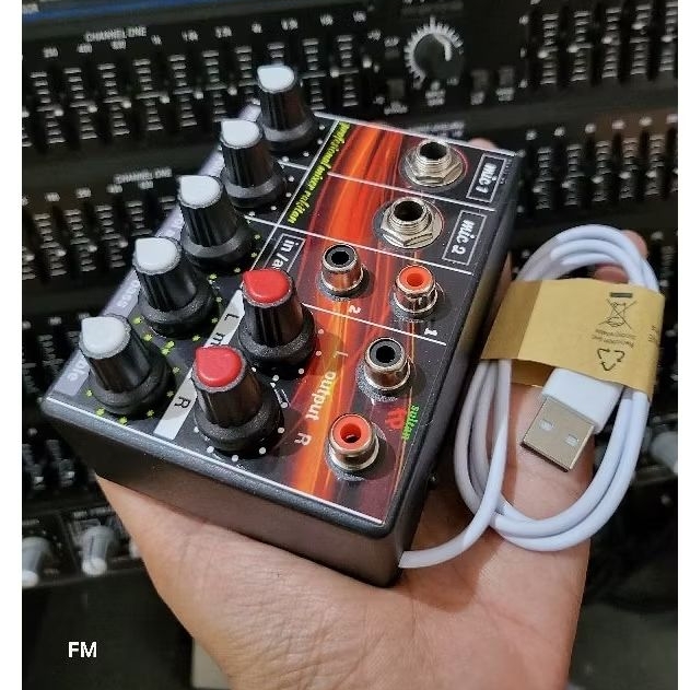 Bomransit_1 - Mixer Mini Rakitan 5V Untuk Speaker Aktif Power Audio