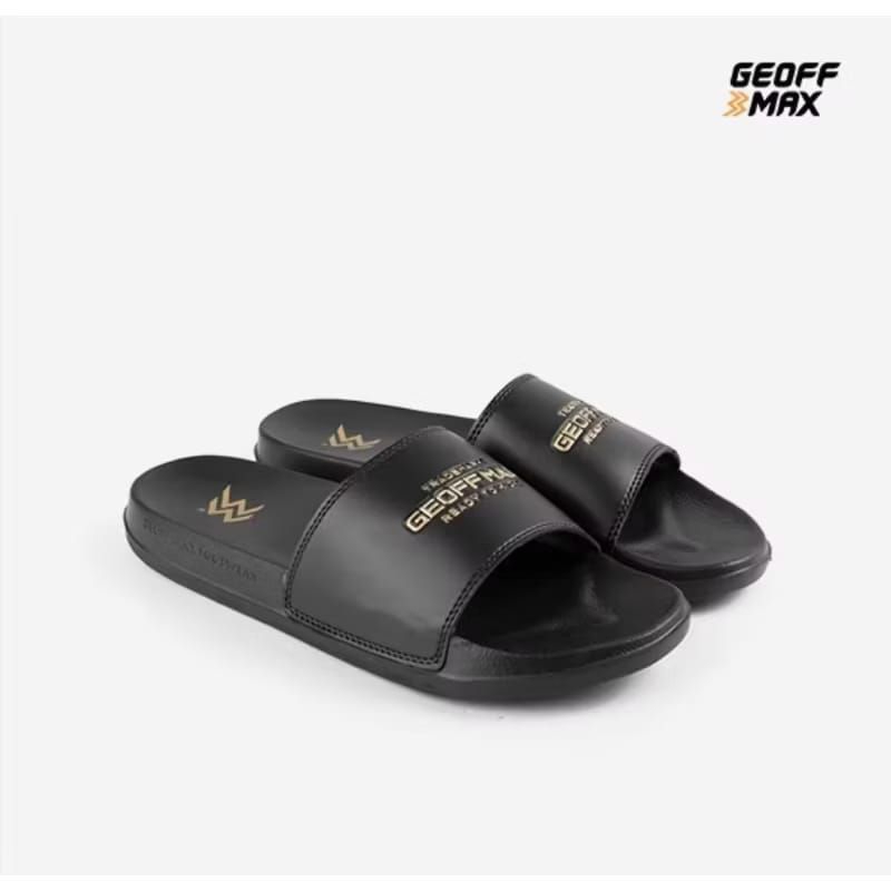 Geoff Max - Wigora Black | Sandal Pria Wanita Sendal Slop Slipper Anti Licin