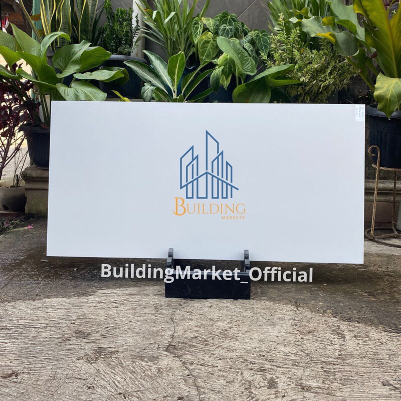 Granite Lantai 60x120 Putih Polos/Glossy/ 1 Lembar/Pcs