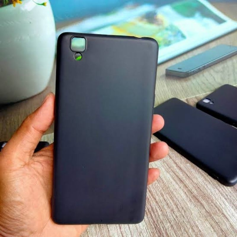 Case Matte Oppo R7S / R7SF Casing Atau Kondom Soft Case Black Matte