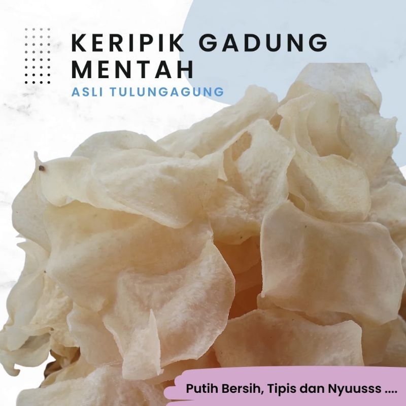 

PRODUK BARU - kerupuk gadung mentah grade A / keripik gadung jajanan mantul kerupuk kentang putih