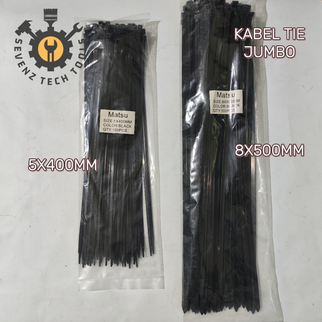 

KABEL TIE / KABEL TIES / NYLON CABLE TIE JUMBO 5X400MM / 8X500MM SUPER TEBAL BAGUS