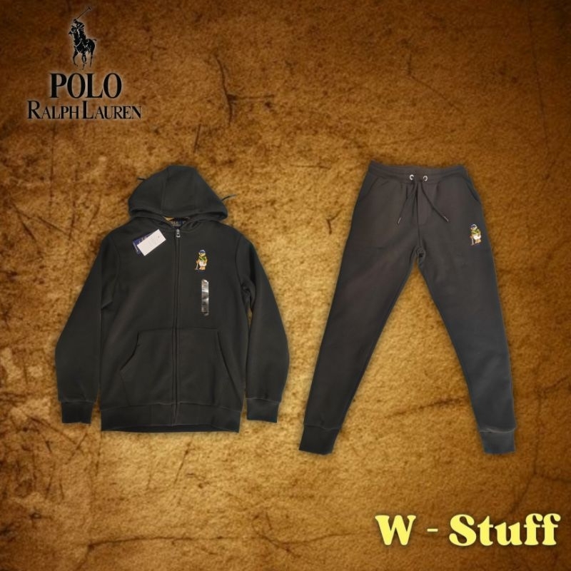 Sepasang zipper Hoodie dan Celana Panjang Jogger Polo Ralph Lauren