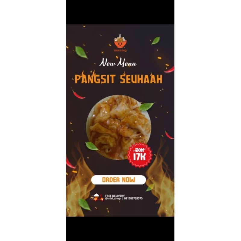 

pangsit seuhaah enak pedas dan gurih