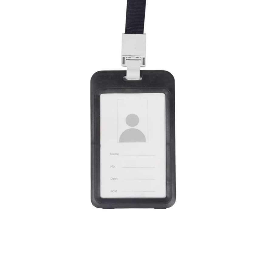 

Name Tag ID Card Holder 2 Sisi Doff Hitam