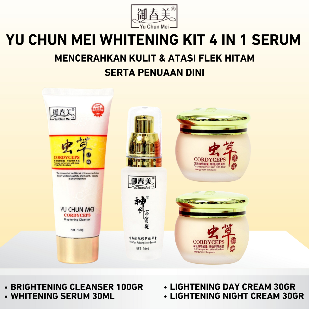 YU CHUN MEI PAKET GLOWING 4 IN 1 ORI BPOM LOKAL PAKET ANTI FLEK HITAM DAN KRIM GLOWING