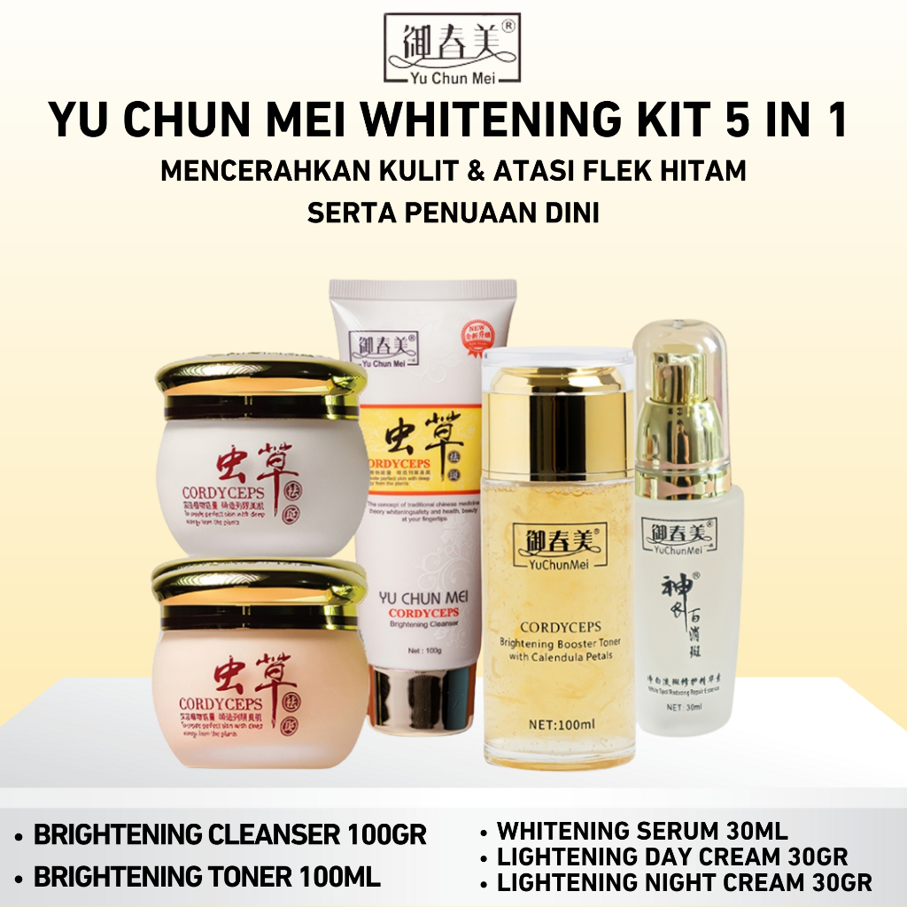 YU CHUN MEI Original Paket Glowing 5 in 1 BPOM LOKAL | Anti Flek Hitam dan noda Hitam