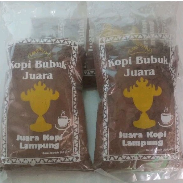 

kopi bubuk asli Lampung cap JUARA 200gram