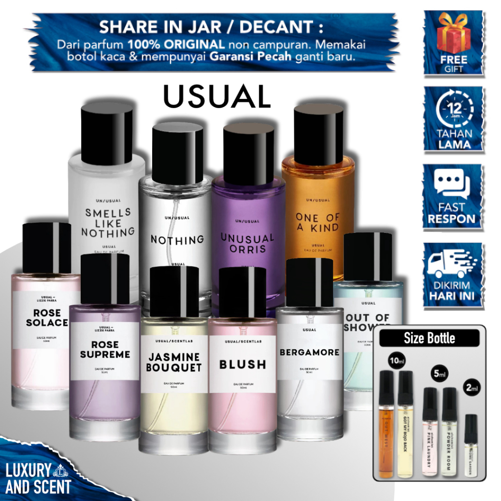 DECANT USUAL PARFUM (SHARE IN JAR) Unusual NOTHING x Brian Notodihardjo Travel Size 1/2/5/10ml BERGA