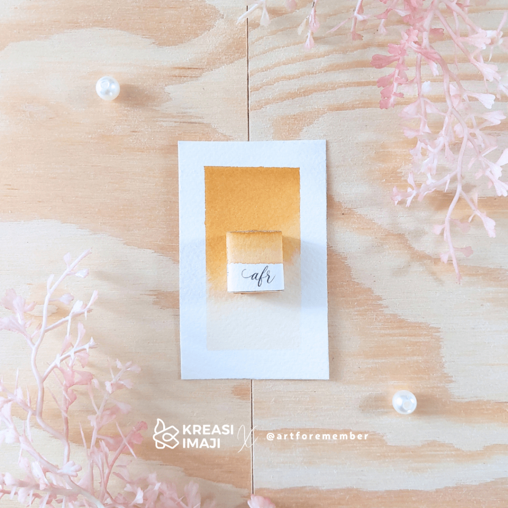 

Yellow Ochre", Individual Pan, Handmade Watercolor by Kreasi Imaji x artforemember