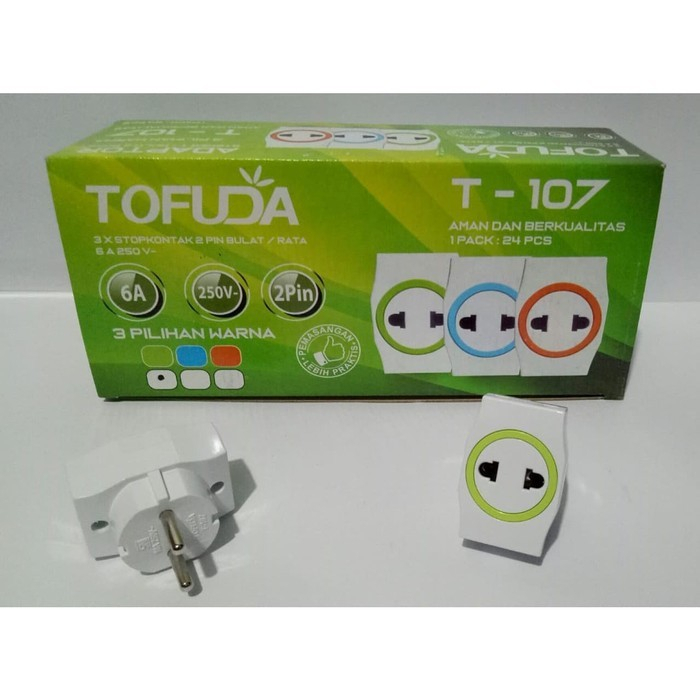 Tofuda Steker T multi Warna T 107 / Steker T Multi Warna / Steker TMuli