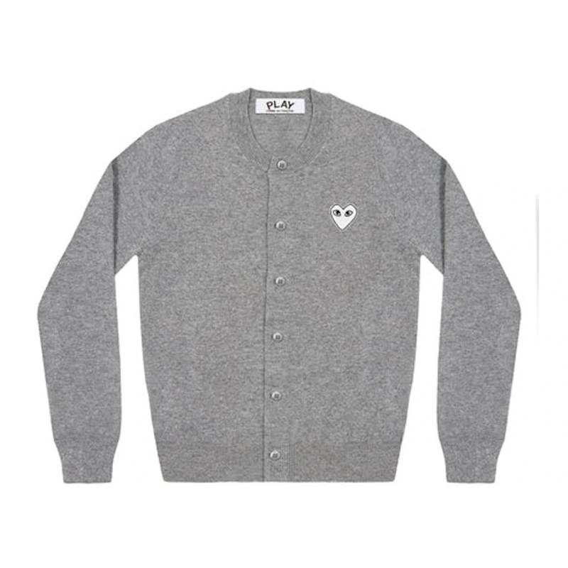 cdg cardigan grey authentic