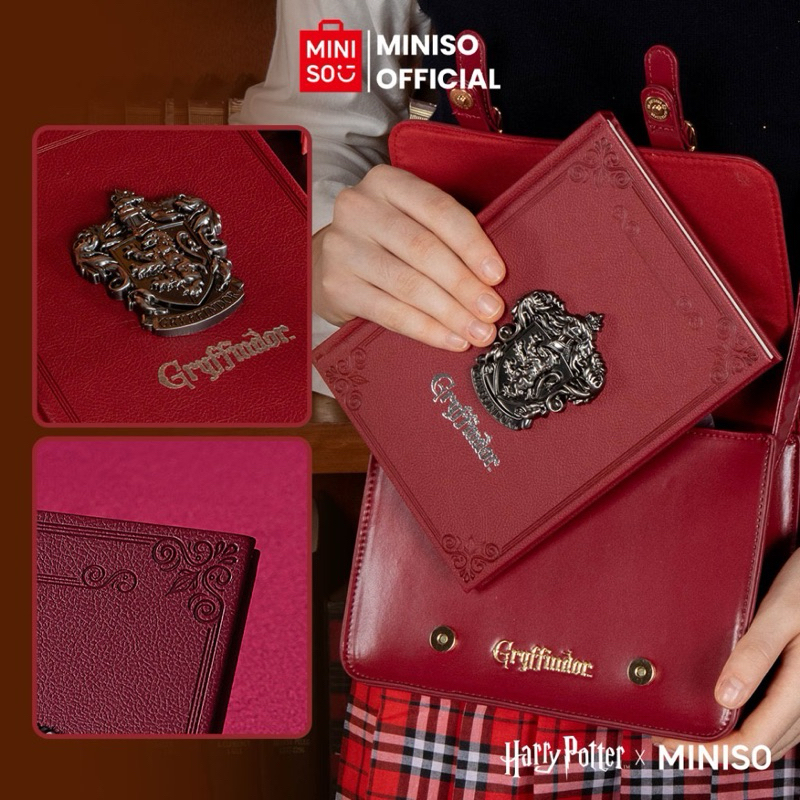 

GRYFFINDOR !!! Miniso x Harry Potter A5 PU Embossment Hardcover Book Notebook Series Hogwarts Buku Catatan 96 Lembar