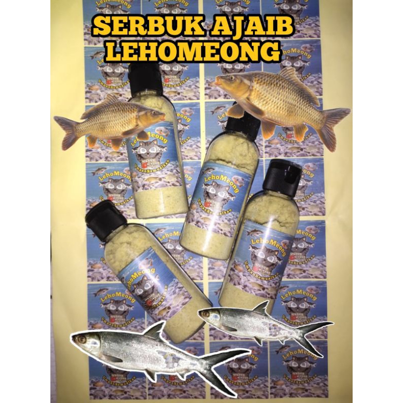 Serbuk lehomeong perangsang umpan pancing ikan bandeng dan perangsang ikan mas