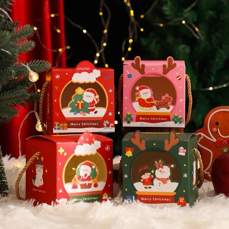 

Kotak Hampers 5 pcs Natal Box Merry Christmas Gift Bag Cookies Hadiah Natal Kotak Kado