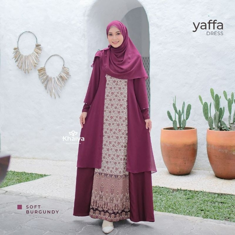 Yaffa Dress Set Pashmina by Khaiya Dress Muslim Dress Wanita Mewah dan Elegant