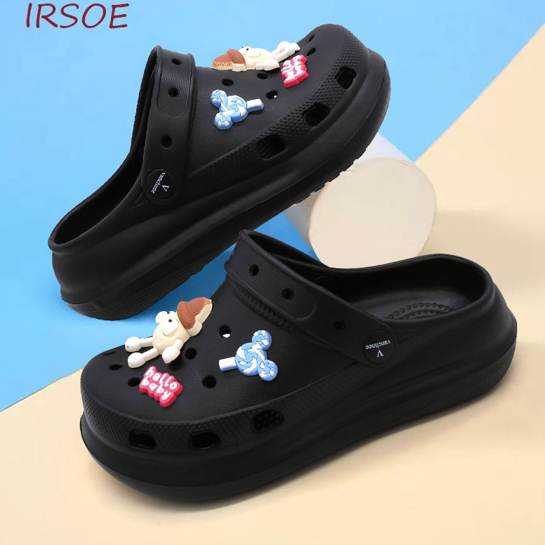 Banyak Dipakai IRSOE Sandal Kodok Wanita  Sandal Baim Sendal Wanita Kekinian Sandal Wedges Sepatu Wa