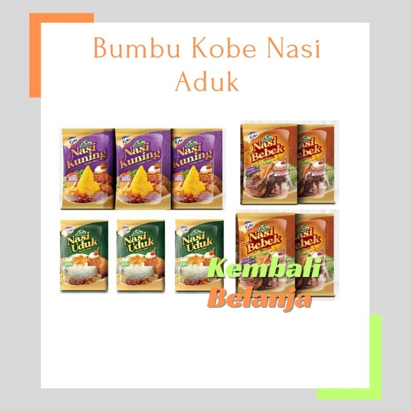 

Kobe Bumbu Nasi Uduk/ Kobe Bumbu Nasi Kuning/ Kobe Bumbu Nasi Bebek/ Bumbu Masak Praktis