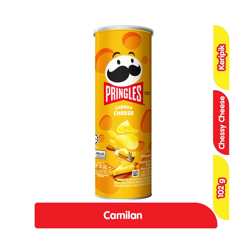 

PRINGLES KERIPIK KENTANG KEJU CHEESY CHEESE KALENG 102 GRAM