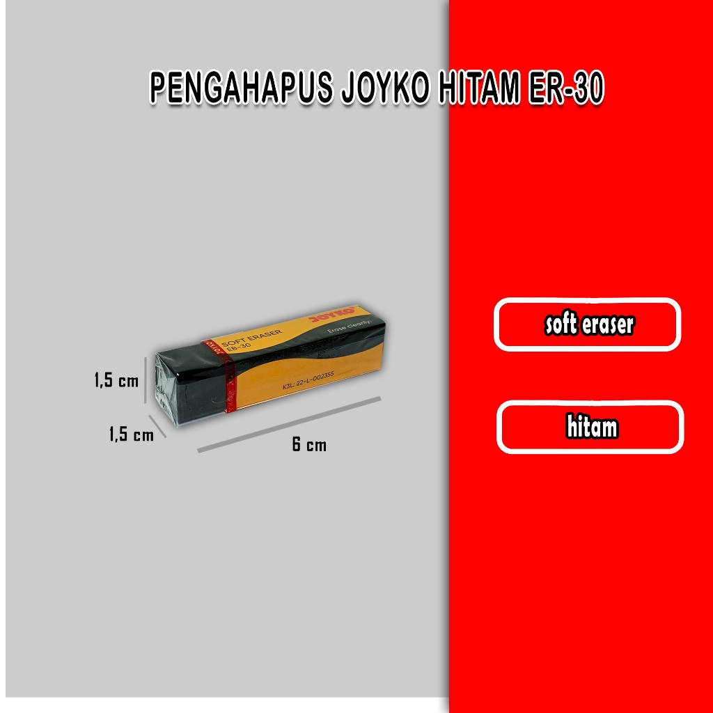

penghapus joyko eb-30 hitam panjang / 1 pcs