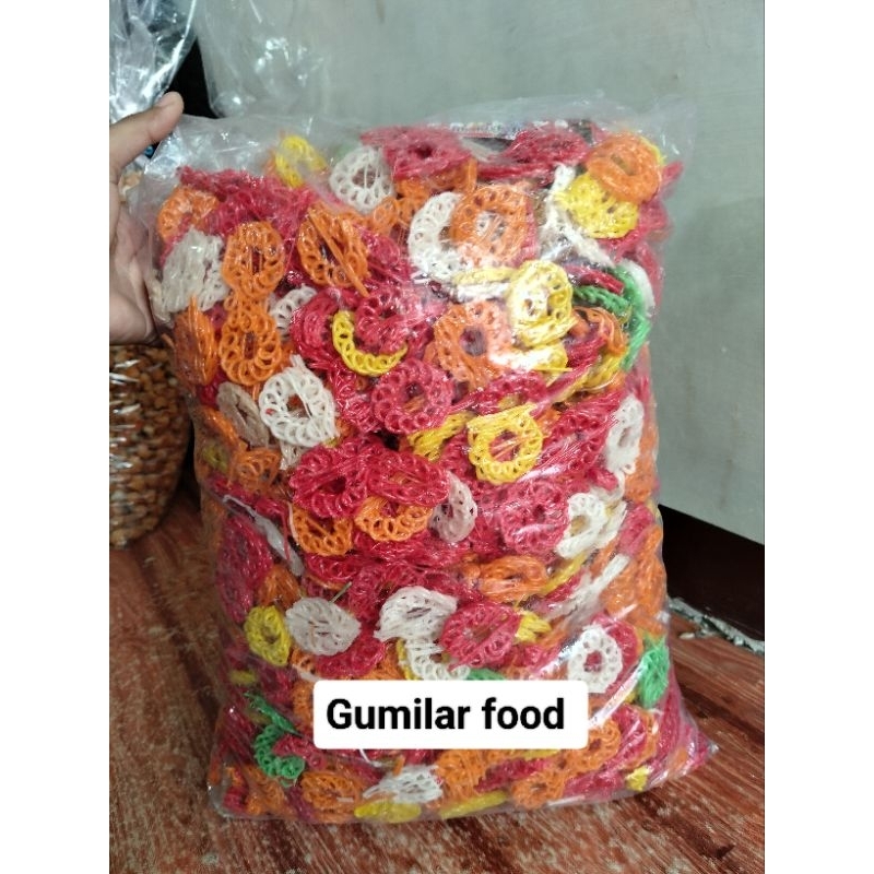 

Kerupuk mawar warna warni 5kg