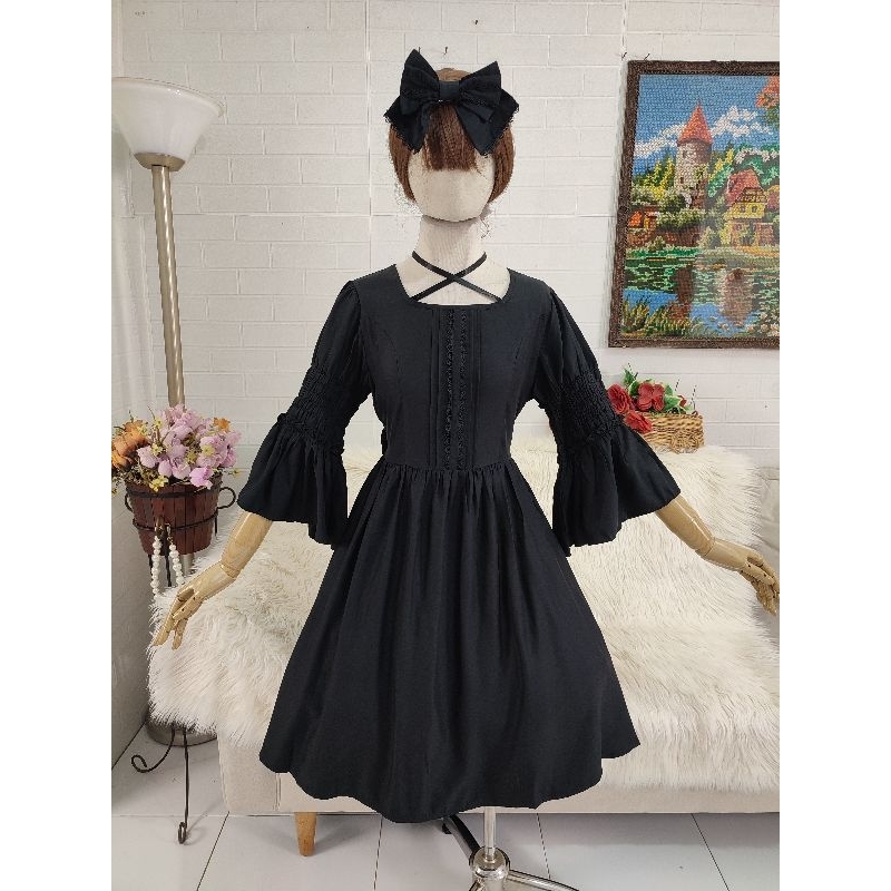 dress kawaii dress gothic lolita gothic dress gothic style gothic fashion dress hitam