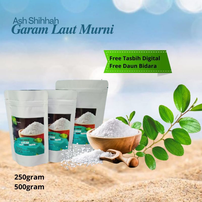 

Ash Shihhah Sea Salt Organic Garan Laut Murni Ruqyah Free Daun Bidara