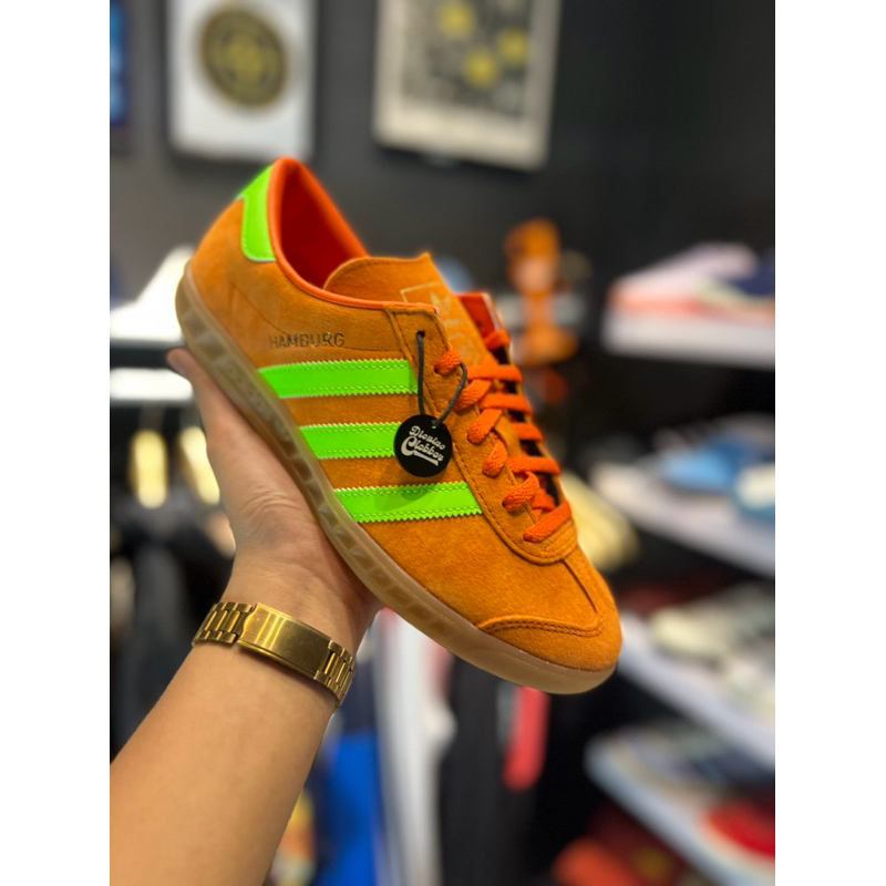 Adidas Originals Hambrug In Orange Green