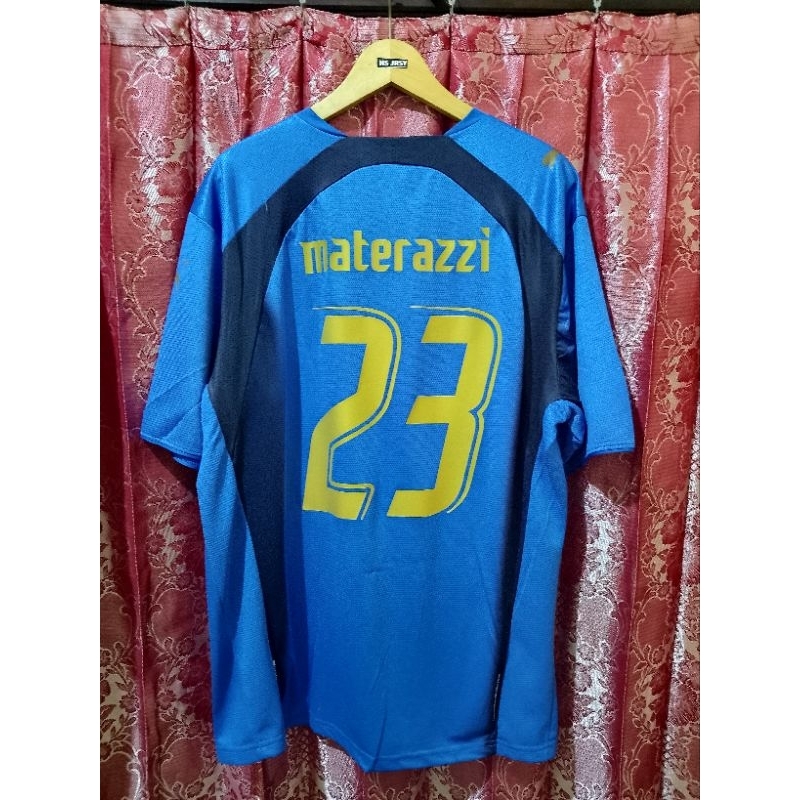 JERSEY ITALI HOME 2006 RETRO NAMESET #MATERAZZI 23